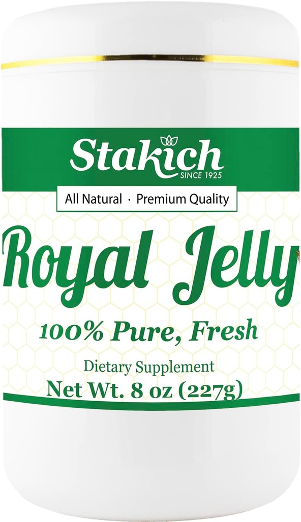 Stakich Fresh Royal Jelly - Pure, All Natural - Δεν Πρόσθετα/Flavors/Συντηρητικά Προστέθηκε - 8 Ουγγιά (227 γραμμάρια)