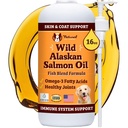 Natural Dog Company Wild Alaskan Salmon Oil Formula με Omega 3, Fish Oil for Dogs Supplement, Skin & Coat Dog Oil, Ichy Relief, Immune Support for Joints & Heart, Food Topper, 16 oz.