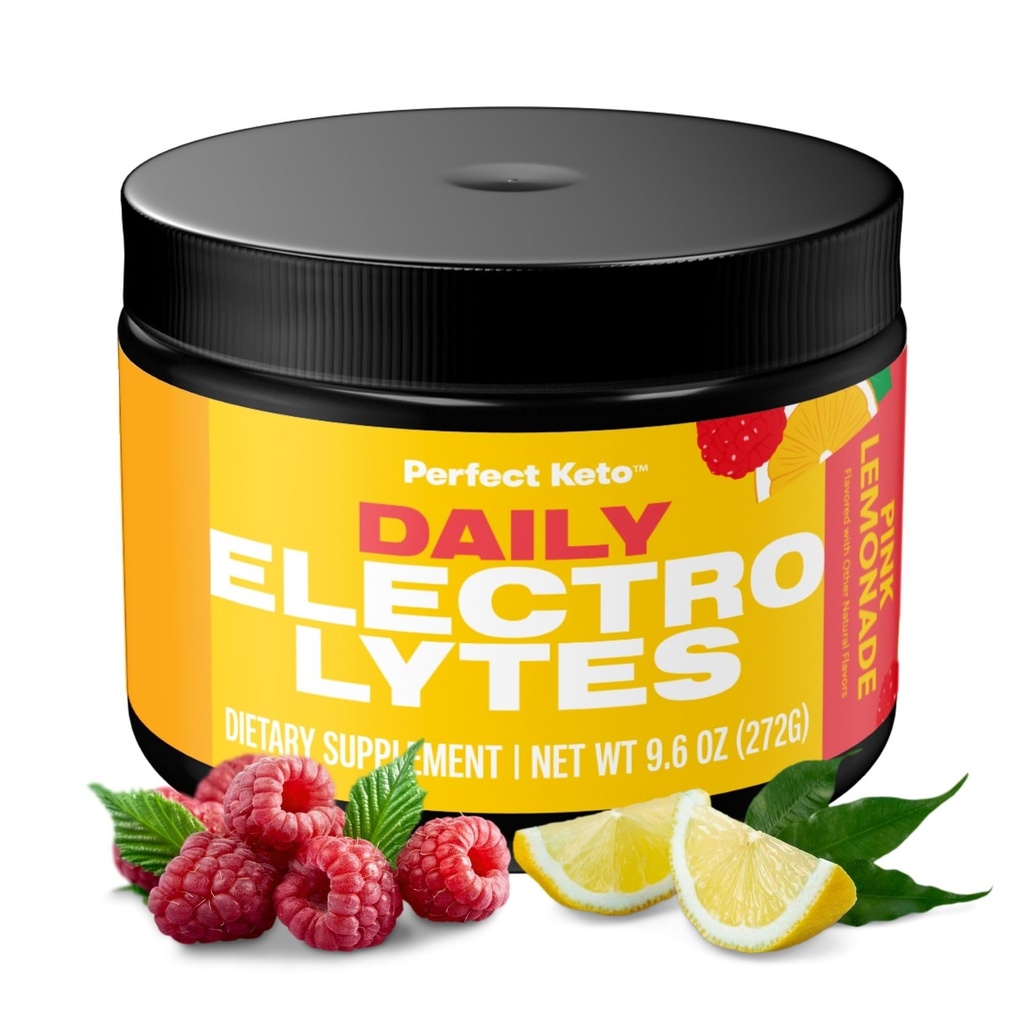 Τέλεια Keto Electrolytes σκόνη, ζάχαρη και χωρίς γλουτένη, Ηλεκτρολυτικό Μείγμα, Νάτριο, Μαγνήσιο, Ασβέστιο και Κάλιο συμπλήρωμα, Ενυδάτωση, Ανάκτηση & Ανοσοποιητική Υποστήριξη, Pink Λεμονάδα, 45 Σερβιέτες