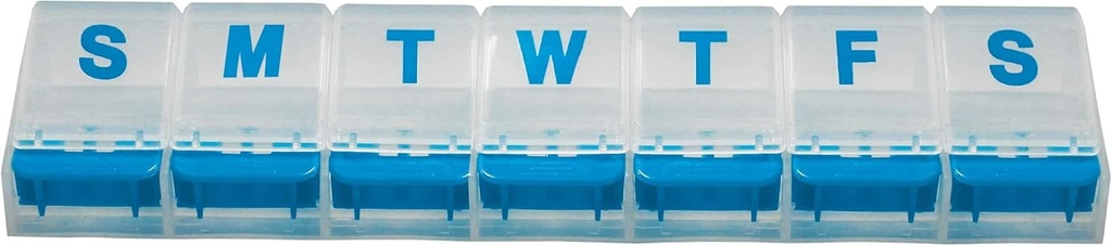 Πλεονέκτημα αποκατάστασης Weekly Pill Organizer – 7-Day Push Button Pill Box με μεγάλα διαμερίσματα, Easy Open Design για φάρμακα και βιταμίνες. Ταξίδι & Καθημερινή Χρήση