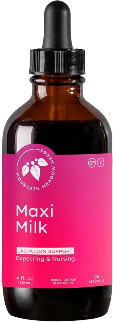 Βότανα Mountain Meadow Maxi-Milk- Φυσική Υγρή Γαλουχία Υποστήριξη για την αύξηση της παραγωγής γάλακτος μαστού γρήγορα & αποτελεσματικά για τον θηλασμό Moms - 4 oz