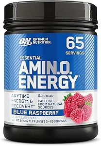 Optimum Nutrition Amino Energy - Προ προπόνηση με πράσινο τσάι, BCAA, Αμινοξέα, Κετοφιλικό, Πράσινο εκχύλισμα καφέ, Ενεργειακή σκόνη - Άγριο μούρο, 30 υπηρεσίες (Packaging May Vary)