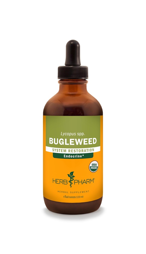 Herb Pharm Bugleweed Liquid Extract Drops for Endocrine System Support, 4 Oz