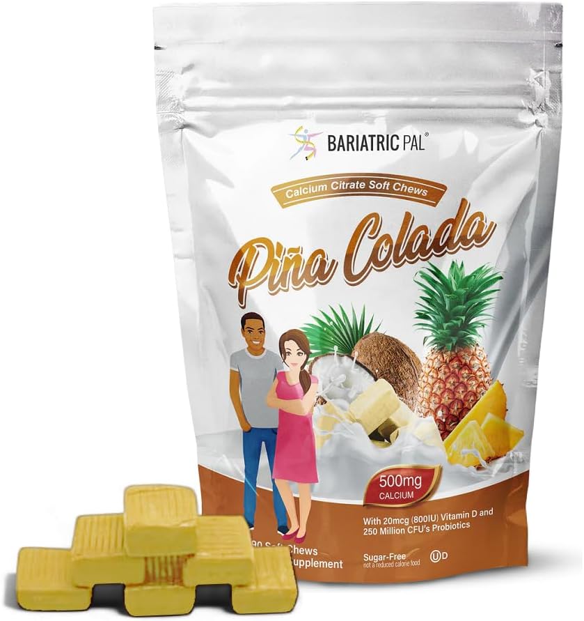 BariatricPal sugar-free Ασβέστιο κιτρικό μαλακό μάσημα 500mg με βιταμίνη D & Προβιοτικά 