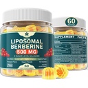 LILICARE Berberine 500mg Supplement, Once Daily, Liposomal Gummies with Ceylon Cinnamon, Bitter Melon, Banaba Leaf for Metabolism Balanced, AMPK Activator, High Absorption, Sugar Free, Vegan, 60 Cts