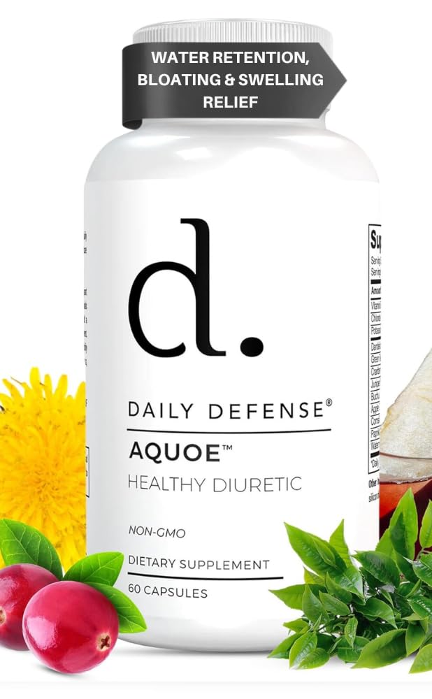 Διουρητικά Χάπια - Χάπια Cranberry με Πράσινο Τσάι, Dandelion, Μήλο Μηλίτη Ξίδι & Περισσότερα - AQUOE Χάπια Νερό Μακριά για Μπλόφα & Καταλληλότητα - Χάπια νερού με Καθημερινή Άμυνα, 60 Κάψουλες