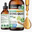 BIO KRAUTER® Συμπληρώματα εμμηνόπαυσης για γυναίκες* - Dong Quai Drops 4 Fl.Oz 56 Ημέρες Προμήθειας - Vegan Angelica Root Βάμμα για Εμμηνόπαυση Υποστήριξη - Αλκοόλ & Ζάχαρη Δωρεάν - Χαλάρωση & Γυναικεία Ευεξία