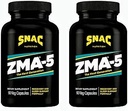 SNAC ZMA-5 Sleep Aid Supplement, Promote Muscle Recovery & Growth, Immune Support, & Restorative Sleep with Zinc, Magnesium & 5-HTP, Post Workout, Before Bed ZMA Supplements 180 Count (2 Pack)