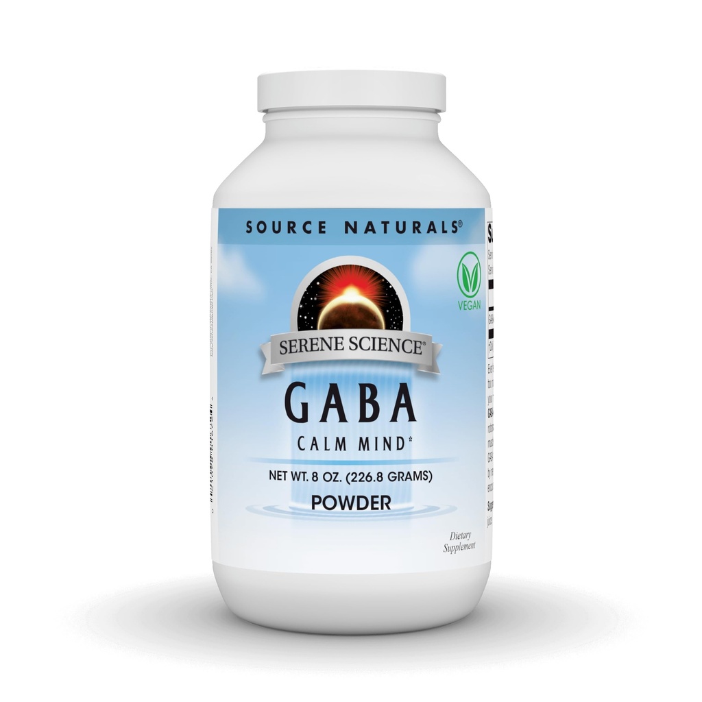 Πηγή Naturals Serene Science GABA, 750 mg - 8 oz Κόνις