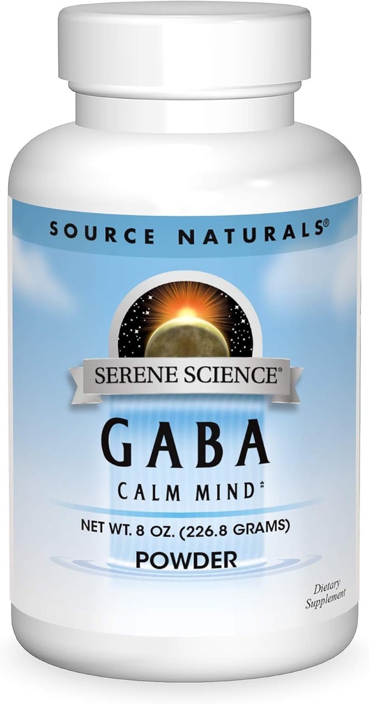 Πηγή Naturals Serene Science GABA, 750 mg - 8 oz Κόνις
