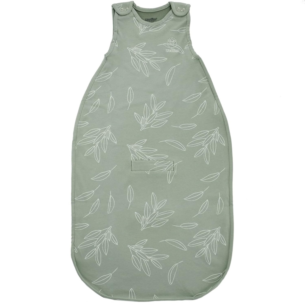 Woolino Merino Wool Ultimate Baby Sleep Sack - 4 Season Baby Wearable Κουβέρτα - Two-Way Zipper ρυθμιζόμενη τσάντα ύπνου για μωρά και Toddlers - Universal Size (2-24 Μήνες) - Φασκόμηλο