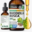 BIO KRAUTER® Rhodiola Rosea for Calm & Sleep Support - Vegan Rhodiola Rosea Supplement for Mood Support - Natural Calm Drops for Relaxation, 2 Fl.Oz 28-Day Supply, Alcohol & Sugar Free