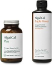 AlgaeCal Bundle - All Natural Calcium Supplement VIT D3 & K2, Μαγνήσιο, Βόριο και Ιχνοστοιχεία & τριπλή δύναμη Ω-3 ιχθυέλαιο Φυσικό υγρό γαλάκτωμα με EPA DHA Κουρκουμίνη, Ασταξανθίνη
