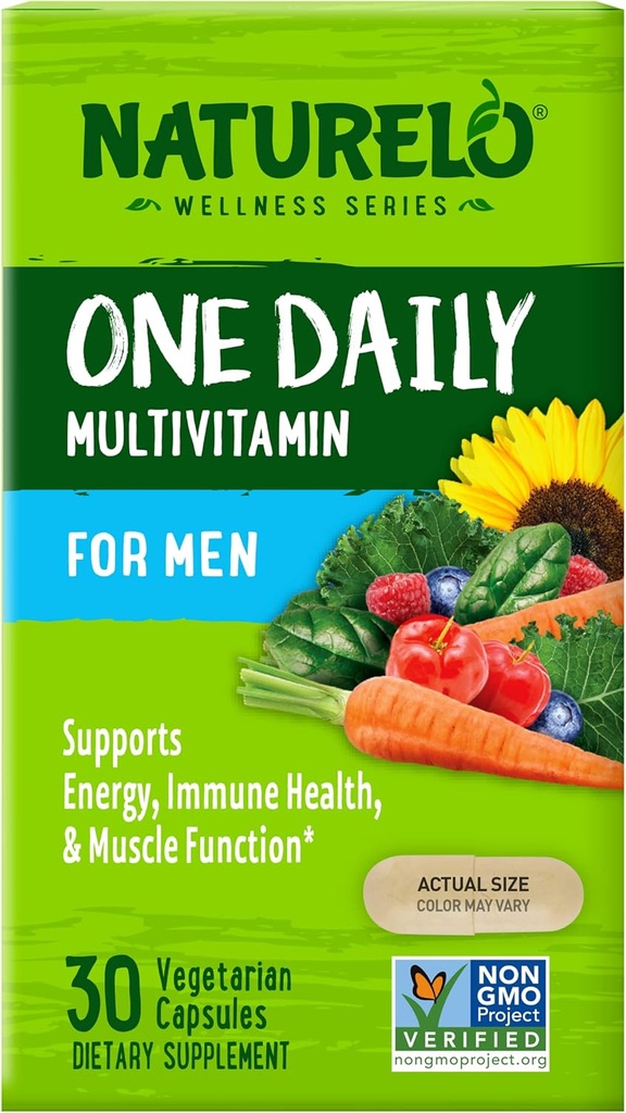 Naturelo, Ένα ημερήσιο πολυβιταμίνες κάψουλες για άνδρες, 30 κόμης