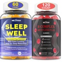 Μελατονίνη Δωρεάν Φυσικός Ύπνος Gummies για ενήλικες + Βιταμίνη Β Σύμπλεγμα Gummies για γυναίκες