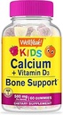 WellYeast Calcium 500mg + Βιταμίνη D3 1000 IU (25 mcg) Gummies for Kids - Υγεία των οστών και μυϊκή προμήκυση, Ανοσοποιητική υποστήριξη Gummy, Μη ΓΤΟ, Χωρίς γλουτένη, Ανακατέψτε Fruit Flavors - 60 Gummies