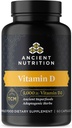 Ancient Nutrition Vitamin D Supplement, 5.000 IU Βιταμίνη D για την υποστήριξη του ανοσοποιητικού, Φτιαγμένο από τον αφρό των οστών και το εκχύλισμα μανιταριών, Υποστηρίζει υγιή φλεγμονή, Παλαιό και Κέτο Φιλικό, 60 κάψουλες