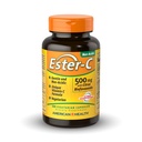 American Health Ester-C 500 mg με Citrus Bioflavonoids - 120 κάψουλες χορτοφαγικής - 24ωρη Ανοσολογική Υποστήριξη - Μη ΓΤΟ, Vegan, Χωρίς Γλουτένη - 60 Σερβιέτες
