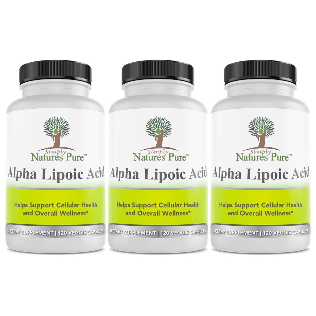 Απλά Φύση Pure Alpha Lipoic Acid 600mg 360 Κάψουλες Veggie, μη ΓΤΟ Θειωτικό Οξύ 12 Μήνες Προσφορά