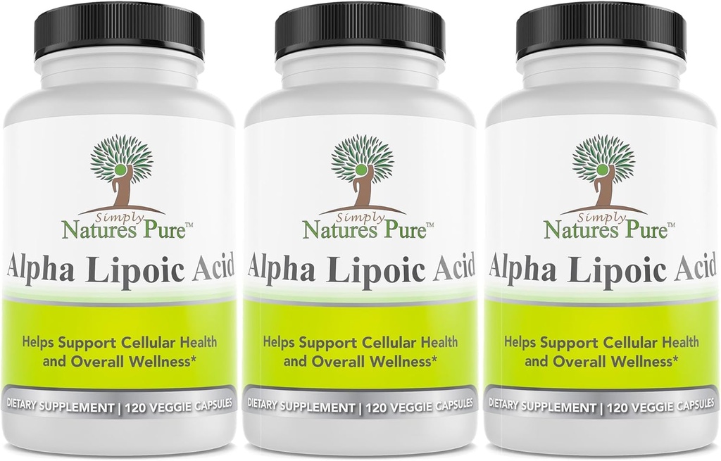 Απλά Φύση Pure Alpha Lipoic Acid 600mg 360 Κάψουλες Veggie, μη ΓΤΟ Θειωτικό Οξύ 12 Μήνες Προσφορά