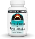 Source Naturals Acetyl L-Carnitine & Alpha-Lipoic Acid, for Cellular Vitality*, 650mg - 60 Tablets
