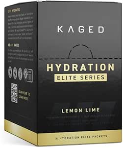 Kaged Electrolytes, Hydration Elite, Premium Electrolyte Powder Supplement, Intra Processout, Post Workout, Lemon Lime, 14 Travel Packets