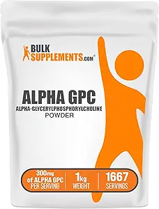 BulkSupplements.com Άλφα GPC σκόνη - Συμπληρώματα χοληστερόλης, Alpha GPC 300mg - Συμπληρώματα ακετυλοχολίνης, Χωρίς γεύση και γλουτένη, 600mg ανά Σερβίρισμα, 5kg (11 lbs) (πακέτο των 5)