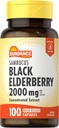 Sundance Sambucus Black Elderberry Capsules | 2000mg | 100 Count | Non-GMO and Gluten Free Supplement