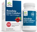 Terry Φυσικά Rosehip Joint Comfort - Healthy Joint Mobility & Flexibility Support Supplement - Συμπλήρωμα με τον τύπο II Collagen - Joint Structure & Cartilage Supplement - 60 Κάψουλες