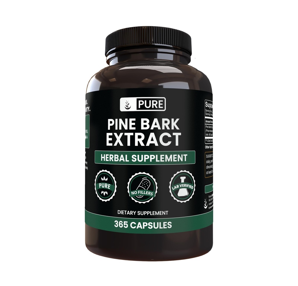 PURE ORIGINAL INGREDIENTS Pine Bark Extract (365 Κάψουλες) Όχι Μαγνήσιο ή Ρύζι Fillers, πάντα καθαρό