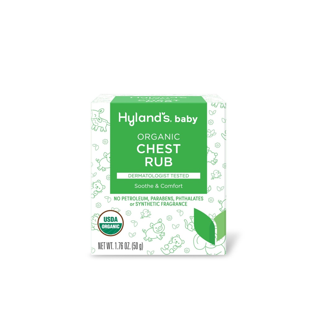 Baby Organic Chest Rub, Soothe και Comfort, με οργανική λεβάντα, μέντας, και χαμομήλι Flower Oil, Safe and Gentle, Dermatologist Tested, 1.76 Oz, Infant