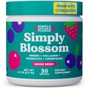 Απλά Blossom Διατροφή - Daily Greens & Superfood Powder + Collagen + Probiotics for Women's Digestive Health & Bloating Relief. Βοήθεια για την υγεία σας Bloom - 30 ημέρες εφοδιασμού