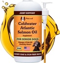 Natural Dog Company Coldwater Atlantic Salmon Oil for Dogs (16oz) - Senior Dog Fish Oil Supplement with Omega 3, Easy to Digest for Senior Dog Fish Oil, Liquid Dog Fish Oil Joint Supplement Υποστήριξης