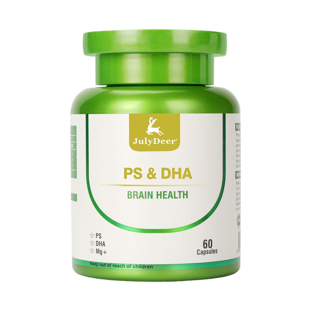 L-θρεονικό μαγνήσιο -100mg, DHA-100mg, Phosphatidylserine-40mg, Συμπληρώματα σύμπλοκου μαγνησίου για την υγεία και τη γνωστική υποστήριξη ηλικιωμένων παιδιών Βελτίωση του εγκεφάλου - 60 κάψουλες