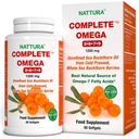 Nattura Complete Omega 3-6-7-9, Pure Sea Buckthorn Oil, European Quality, from Unrefined, Cold Pressed Whole Sea Buckthorn Wild Berries - 1.200mg - 2 Μπουκάλια