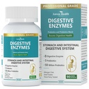 800mg Digestive Ένζυμα για άνδρες και γυναίκες με προβιοτικά & οργανικά προβιοτικά, 8 βασικά ένζυμα, πρωτεάση, αμυλάση και λιπάση για την αναρρόφηση, ανακούφιση αερίου, μη ΓΤΟ 90 κάψουλες