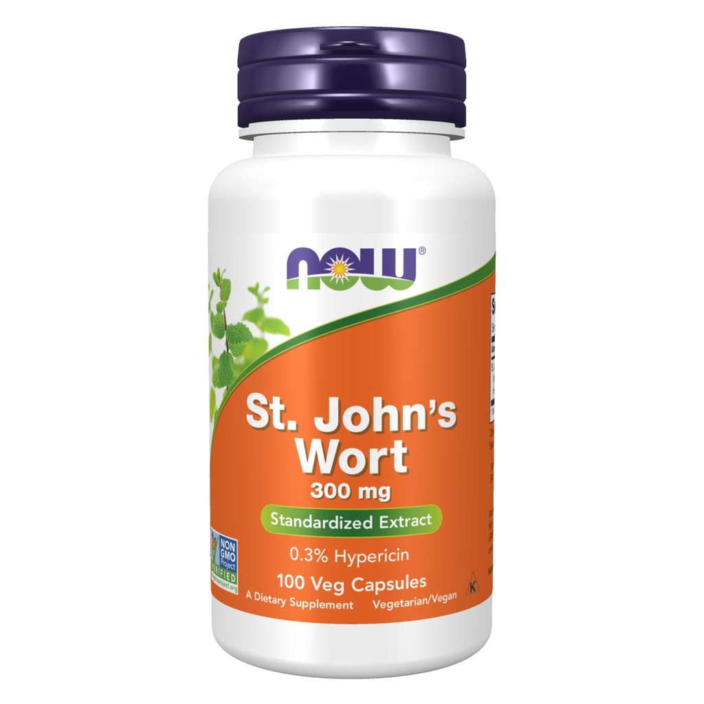 NOW Foods Supplements, St. John's Wort (Hypericum perforatum) 300 mg, Standardized Extract, 100 Veg Capsules