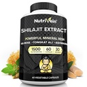 Nutrivein Premium Pure Himalayan Shilajit για άνδρες και γυναίκες - 1500 mg - 60 κάψουλες- ισχυρό εκχύλισμα Resσίνης αναμειγνύεται με Ιρλανδική θάλασσα Moss, Tongkat Ali, & Ashwagandha - Ζωτικότητα, σαφήνεια, & Απόδοση