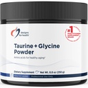 Designs for Health Taurine + Glycine Powder - Αμινοξέα για Υγιή Γήρανση - Υποστηρίζει Κυτταρική, Μεταβολική & Καρδιά Υγεία - Μη ΓΤΟ Άγευστη σκόνη αμινοξέων (250 g)