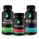 Daiwa Peak Immune 4 - Φυσικό ανοσοποιητικό σύστημα Booster + Plasmanex 1 – Συμπλήρωμα κυκλοφορίας αίματος + λάδι κριλ – Καψάκια Omega 3 Krll Oil