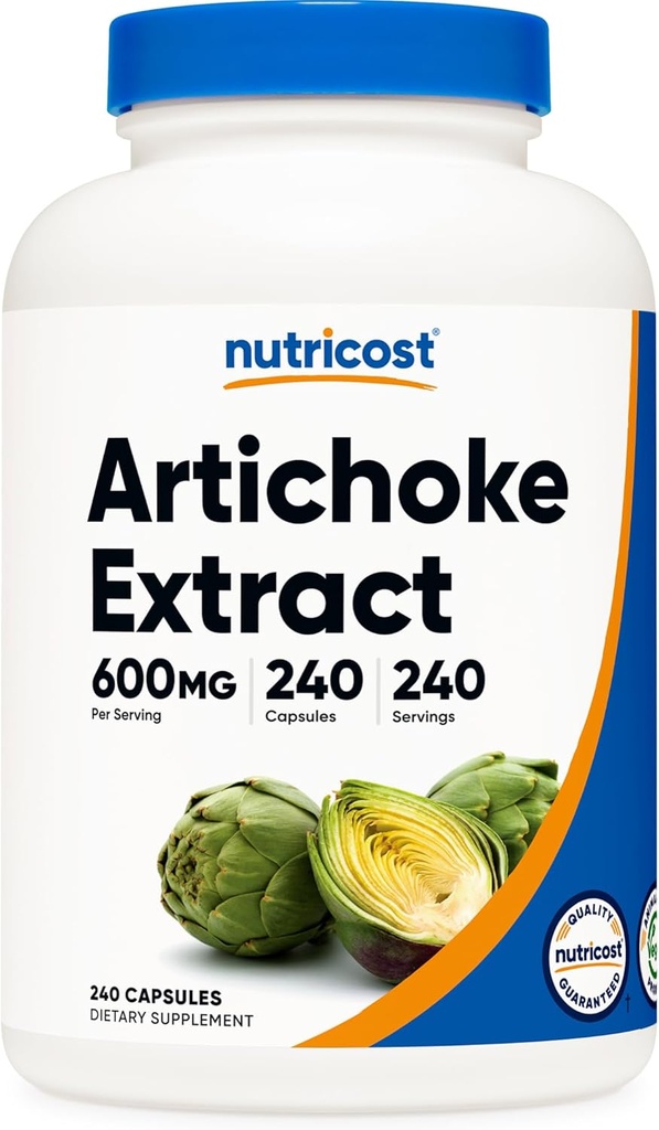 Nutricost Artichoke Extract 600mg, 240 Vegetarian Capsules - Gluten Free, Non-GMO