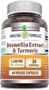 Amazing Formulas Boswellia Extract & Turmeric Supplement 