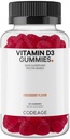 Codeage Βιταμίνη D3 Gummy Βιταμίνες, Βιταμίνη D3 5000 IU Gummies Cholecalciferol 125 mcg - 2-Month Supply - Μαλακή Πηκτίνη με βάση, Ζωική Ζελατίνη-ελεύθερο Βιταμίνη Gummy, Φράουλα, Χωρίς Γλουτένη - 60 Gummies