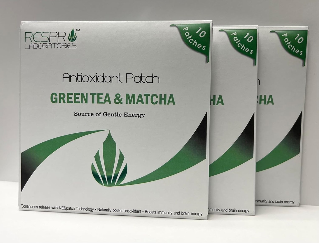 Respro Labs Natural Antioxidant Patch with Green Tea (EGCG) & Matcha, Συνεχής Κυκλοφορία - 10 Patches