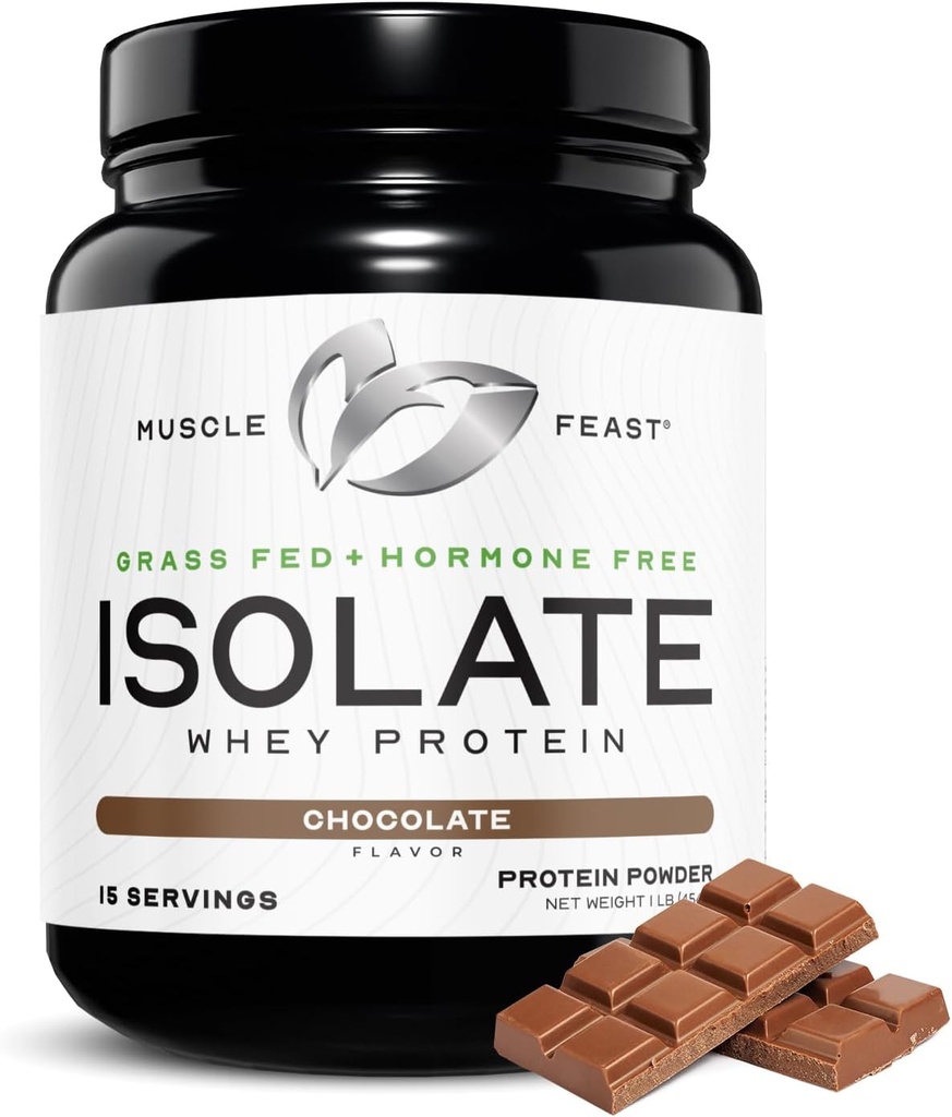Μύες Fast Grass-Fed πρωτεΐνη Whey Isolate, Όλα τα φυσικά χωρίς ορμονές Ζύμες αυξάνεται, Whey Isolate πρωτεΐνη σκόνη για άνδρες και γυναίκες, καθαρό, χωρίς γλουτένη, Delicious Isolate πρωτεΐνη - σοκολάτα, 1lb