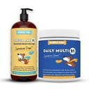 WARDER PAWS Omega Max Fish Oil Plus Daily Multivitamin Chews - για την κοινή υγεία των σκύλων, την υγρασία του δέρματος, την υποστήριξη του ανοσοποιητικού συστήματος & την καθημερινή ευεξία - Omega Max 16 ουγγιά - πολυβιταμίνη 60 μάσημα