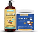 WARDER PAWS Omega Max Fish Oil Plus Daily Multivitamin Chews - για την κοινή υγεία των σκύλων, την υγρασία του δέρματος, την υποστήριξη του ανοσοποιητικού συστήματος & την καθημερινή ευεξία - Omega Max 16 ουγγιά - πολυβιταμίνη 60 μάσημα