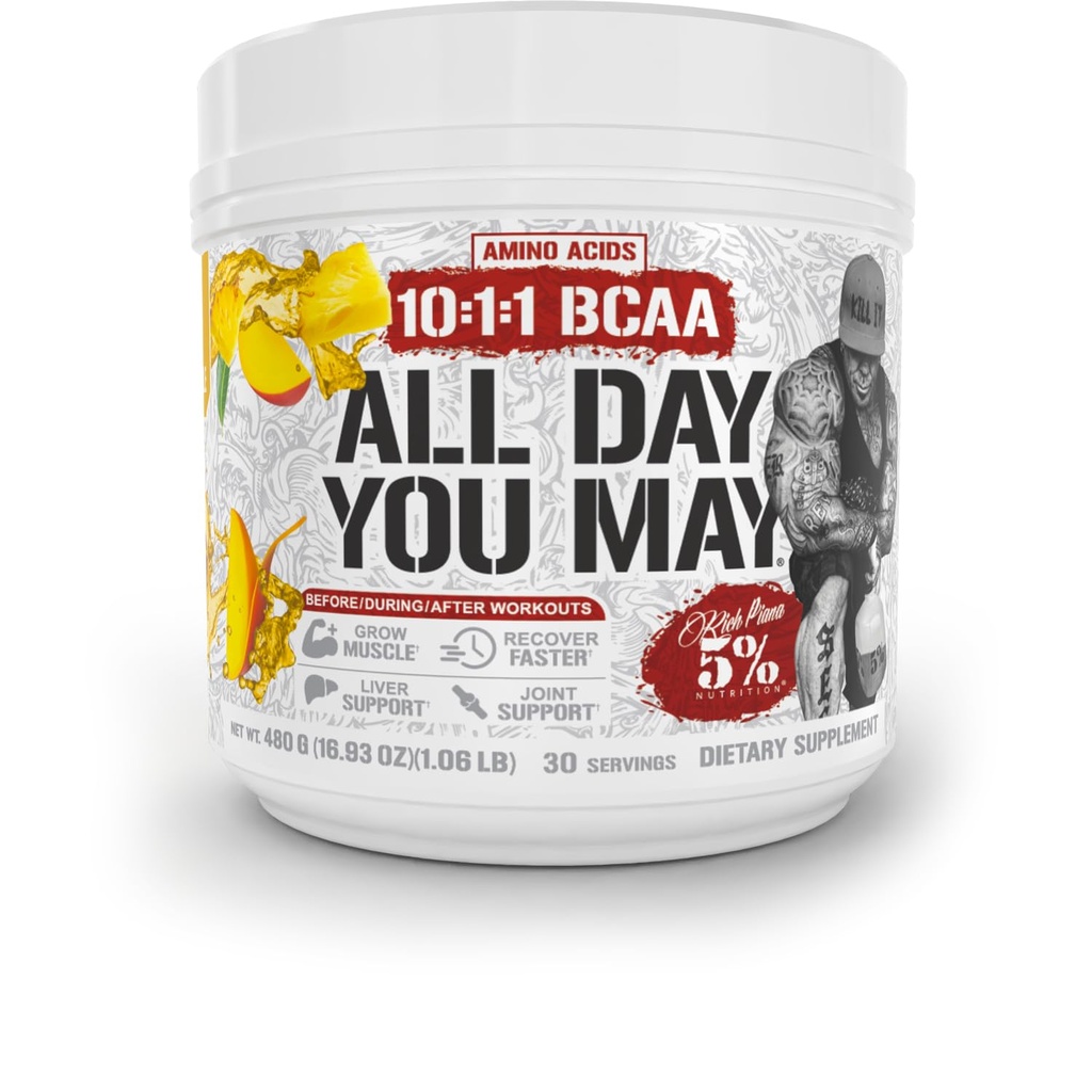 5% Διατροφή πλούσια Piana AllDayYouMay BCAA Powder 
