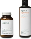 AlgaeCal Bundle - Plant Based Calcium Supplement with Vitamin D3 for Bone Health & Strength & Triple Power Omega-3 Fish Oil Φυσικό Υγρό Γαλάκτωμα με EPA & DHA, Κουρκουμίνη, Ασταξανθίνη