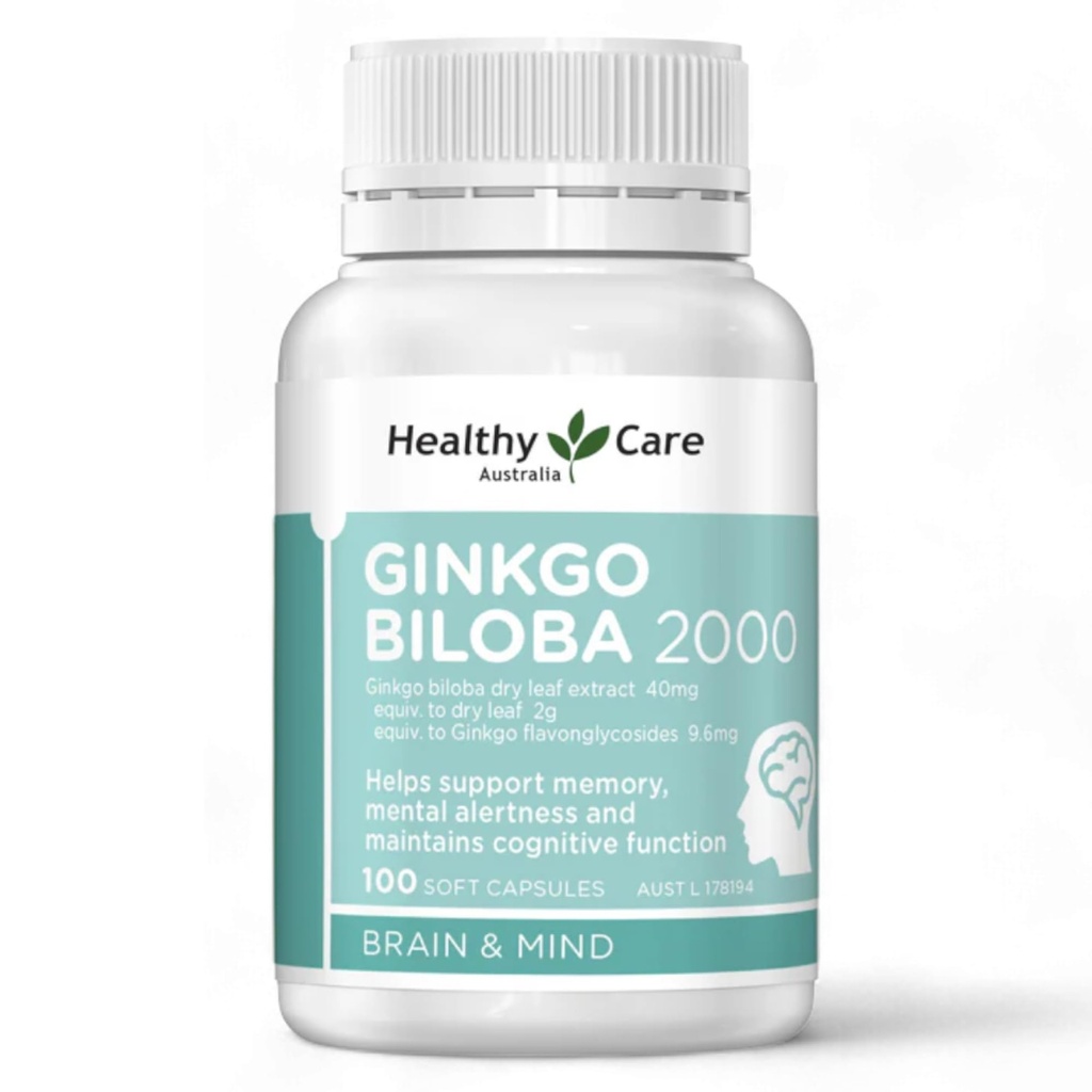 Healthy Care Ginkgo Biloba 2000mg 100 κάψουλες Αυστραλίας